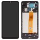 LCD compatible with Samsung A125F Galaxy A12, (black, with frame, High Copy, universal)