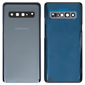 Housing Back Cover compatible with Samsung G977 Galaxy S10 5G, black, with camera lens 