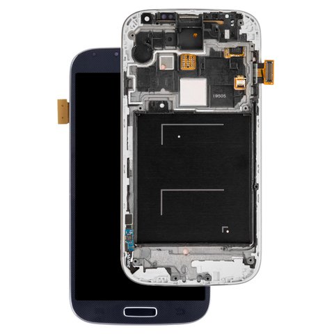 Pantalla LCD puede usarse con Samsung I9505 Galaxy S4, azul, con marco, original vidrio reemplazado 