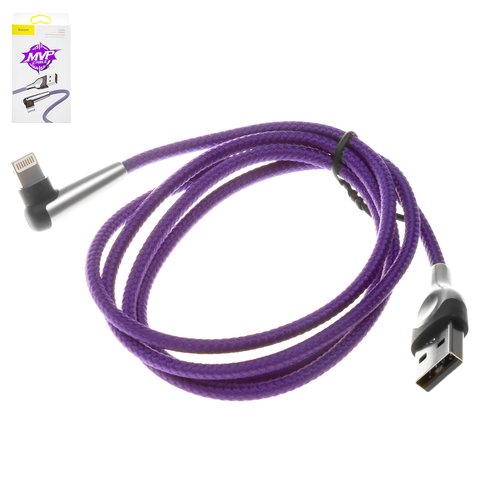 Cable de carga Baseus MVP Elbow, USB tipo A, Lightning, 100 cm, 2.4 A, azul, #CALMVP D03