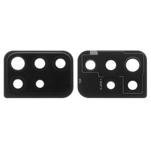 Vidrio de cámara puede usarse con Samsung A515 Galaxy A51, A515F DS Galaxy A51, negro, con marcos