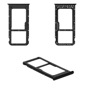 Sujetador de tarjeta SIM puede usarse con Huawei P Smart, negro, con soporte para MMC