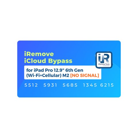 iRemove iCloud Bypass para iPad Pro 12.9 inch 6th Gen Wi Fi+Cellular  M2 [NO SIGNAL]