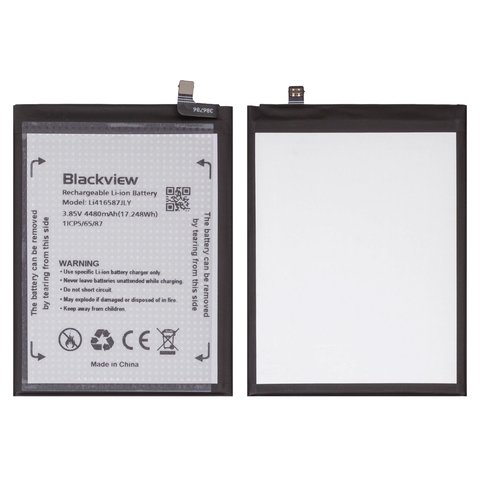 Batería Li416587JLY puede usarse con Blackview A85, Li ion, 3.85 V, 4480 mAh, Original PRC 