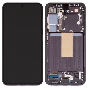 Pantalla LCD puede usarse con Samsung S911 Galaxy S23, negro, con marco, Original PRC 