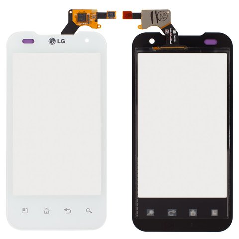 Сенсорный экран для LG P990, белый