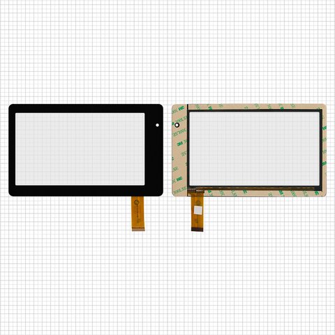 Сенсорний екран для China Tablet PC 7"; ViewSonic ViewPad VB734, чорний, 111 мм, 30 pin, 185 мм, ємнісний, 7", #MT70223 V1 Q8 8 M170213 V0 ZP9020 7 TOPSUN C0089(C0B  FHF 070039 85 YJ010FPC V0