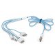 Універсальний USB-кабель, для зарядки телефону, 4 в 1, USB тип-A, USB 3.0 micro тип-B, micro-USB тип-B, Lightning, 30 pin для Apple