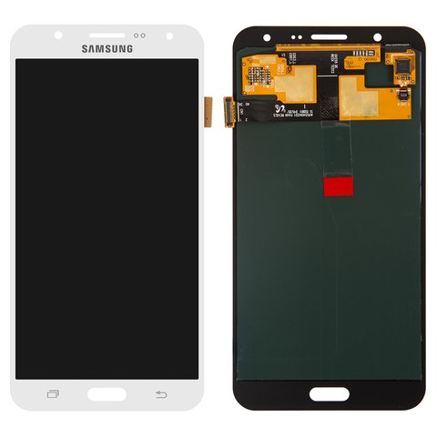 Дисплей для Samsung J700 Galaxy J7, білий, без рамки, Оригінал переклеєне скло 