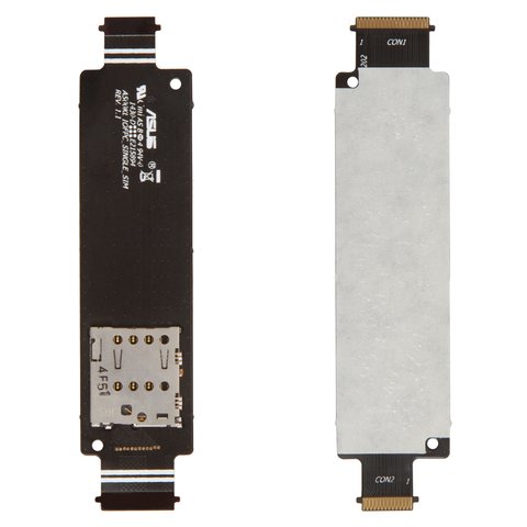 Конектор SIM карти для Asus ZenFone 5 A500KL , для однієї SIM карти, з шлейфом, single sim