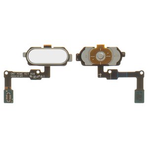 Шлейф для Samsung G570F DS Galaxy J5 Prime, кнопки меню, білий, з пластиком