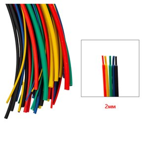 Термоусадочная трубка, 1 м, 2,0 мм, зеленая