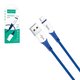 USB кабель Hoco X70, USB тип-A, Lightning, 100 см, 2,4 А, синий, в нейлоновой оплетке, #6931474760449