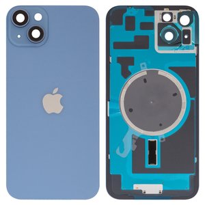 Задняя панель корпуса для iPhone 14 Plus, синяя, со стеклом камеры, HC, blue