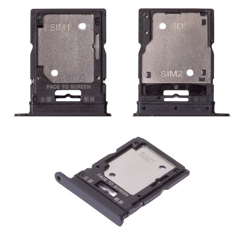 Тримач SIM карти для Xiaomi Redmi Note 12 Pro 4G, сірий, graphite gray