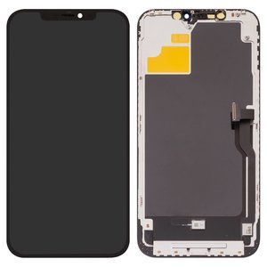 Дисплей для iPhone 12 Pro Max, чорний, з рамкою, High Copy, без помилки, OLED , ZY OLED OEM hard, diagnosable