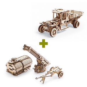 Механічний 3D-пазл UGEARS Набір 2 в 1: UGM-11 Вантажівка + Доповнення Механічний 3D-пазл UGEARS Набір 2 в 1: UGM-11 Вантажівка + Доповнення
