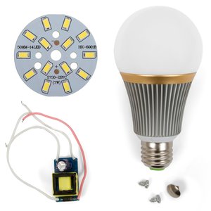 LED Light Bulb DIY Kit SQ-Q23 5730 7 W (cold white, E27), Dimmable LED Light Bulb DIY Kit SQ-Q23 5730 7 W (cold white, E27), Dimmable